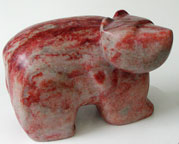 "Sunset Bear II", Sunset Alabaster, 15 lbs.